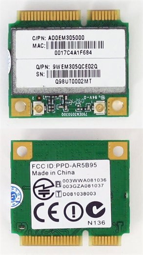 Wireless LAN Mini-PCI Express [Azurewave AW-NE785H