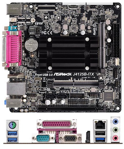 ASRock J4125B-ITX (Intel Celeron J4125 4x2.0Ghz, 1