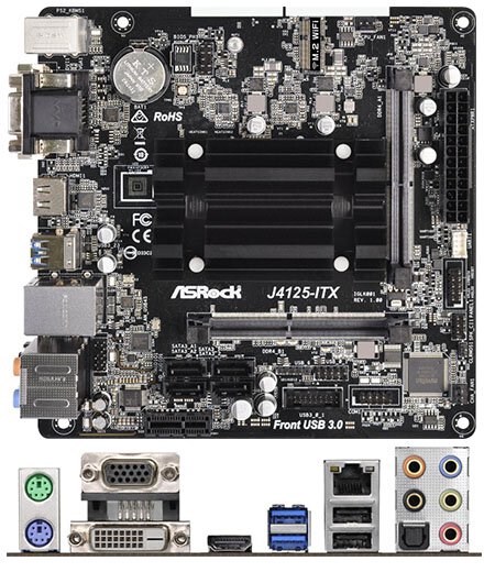 ASRock J4125-ITX (Intel Celeron J4125 4x2.0Ghz, 1x