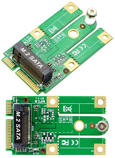 Jetway JADMPEM2M (mSATA zu M.2 (E-key) Adapterkart