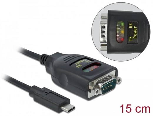 Delock 64038 - Dieser USB Type-C™ zu seriell Adapt