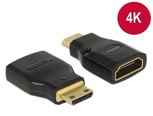 Delock 65665 - mini HDMI-C Stecker -> HDMI-A Buchs