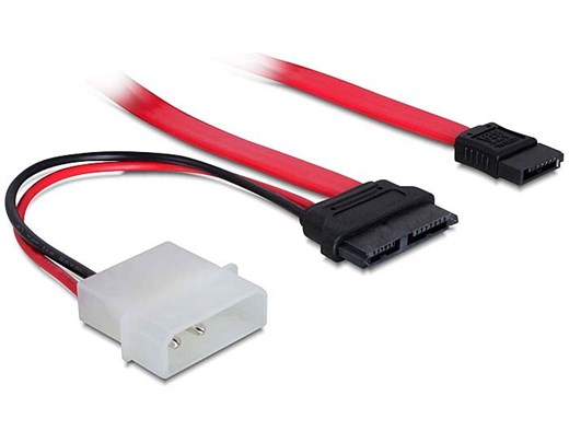 Delock 84390 - Dieses Slim SATA Kabel dient zum An