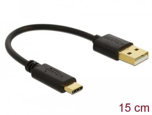 Delock 85354 - Dieses extra kurze USB Ladekabel vo