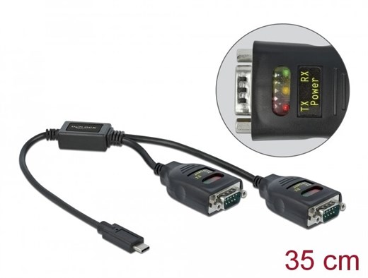 Delock 90494 - Dieser USB Type-C™ zu seriell Adapt