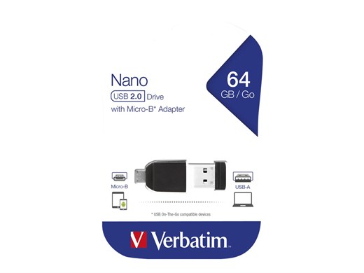 Verbatim 49329 - NANO STORE N STAY 64GB USB2.0 - U