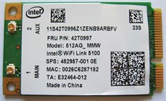 Wireless LAN Mini-PCI Express [Intel 5100] (54 Mbi